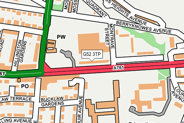 G52 3TP map - OS OpenMap – Local (Ordnance Survey)