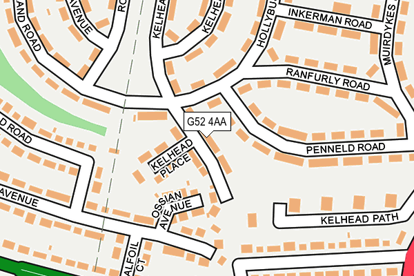 G52 4AA map - OS OpenMap – Local (Ordnance Survey)