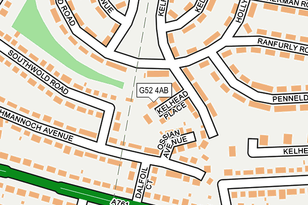 G52 4AB map - OS OpenMap – Local (Ordnance Survey)