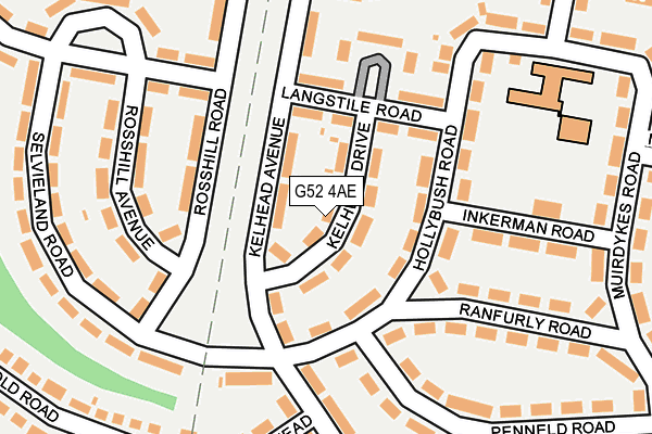 G52 4AE map - OS OpenMap – Local (Ordnance Survey)