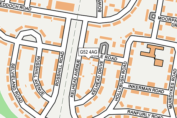 G52 4AG map - OS OpenMap – Local (Ordnance Survey)