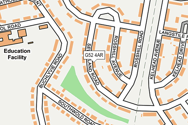 G52 4AR map - OS OpenMap – Local (Ordnance Survey)