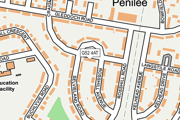 G52 4AT map - OS OpenMap – Local (Ordnance Survey)