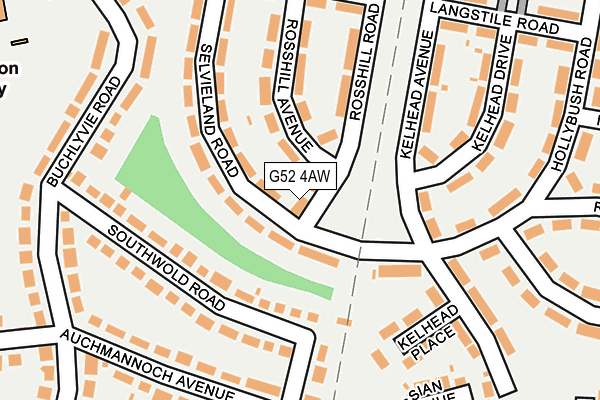 G52 4AW map - OS OpenMap – Local (Ordnance Survey)