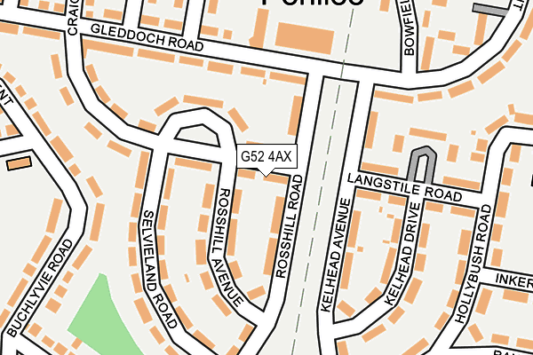 G52 4AX map - OS OpenMap – Local (Ordnance Survey)