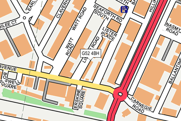 G52 4BH map - OS OpenMap – Local (Ordnance Survey)