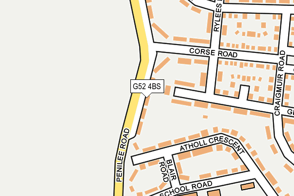 G52 4BS map - OS OpenMap – Local (Ordnance Survey)