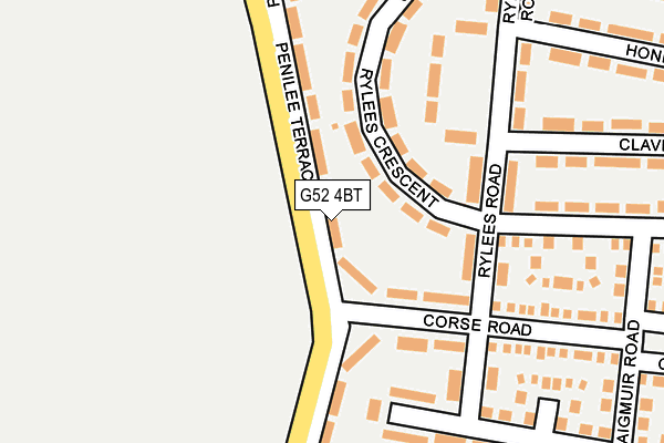 G52 4BT map - OS OpenMap – Local (Ordnance Survey)
