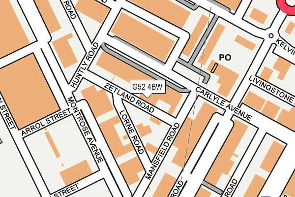 G52 4BW map - OS OpenMap – Local (Ordnance Survey)
