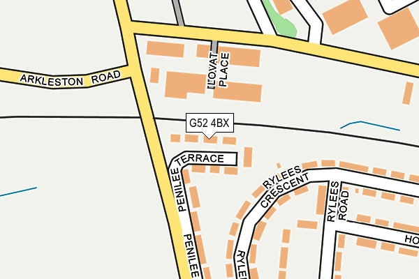 G52 4BX map - OS OpenMap – Local (Ordnance Survey)