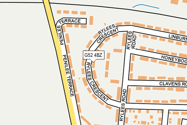 G52 4BZ map - OS OpenMap – Local (Ordnance Survey)