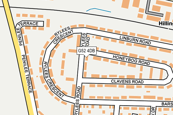 G52 4DB map - OS OpenMap – Local (Ordnance Survey)