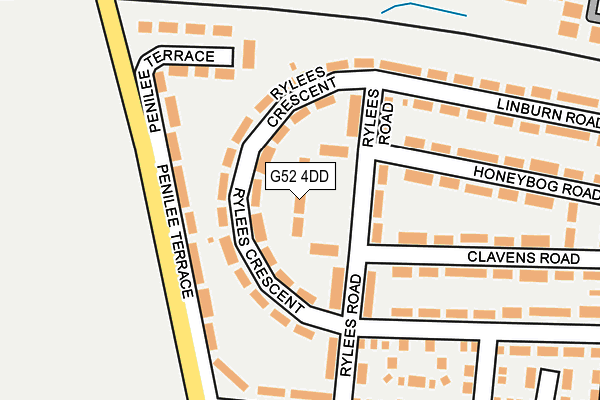 G52 4DD map - OS OpenMap – Local (Ordnance Survey)