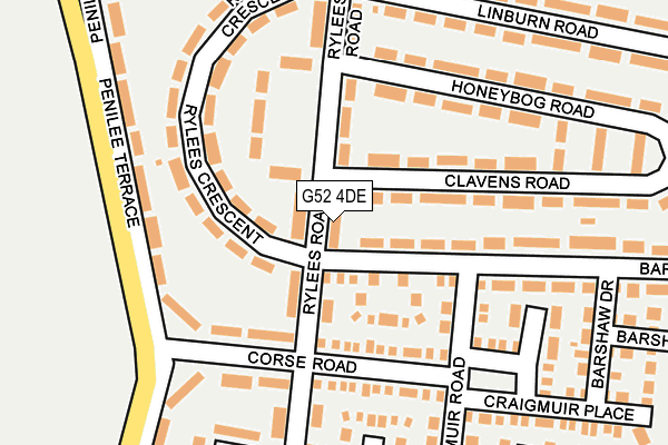 G52 4DE map - OS OpenMap – Local (Ordnance Survey)