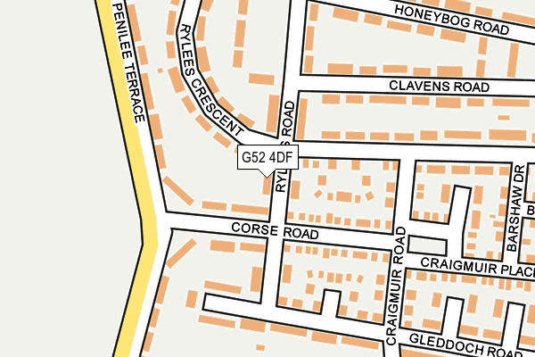 G52 4DF map - OS OpenMap – Local (Ordnance Survey)