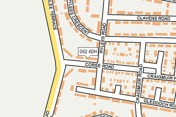 G52 4DH map - OS OpenMap – Local (Ordnance Survey)