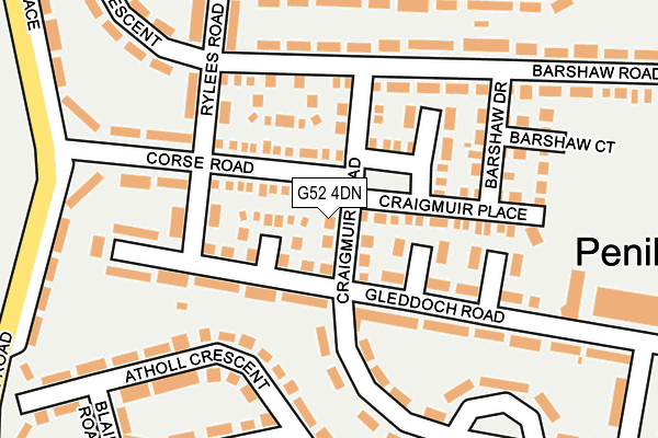 G52 4DN map - OS OpenMap – Local (Ordnance Survey)