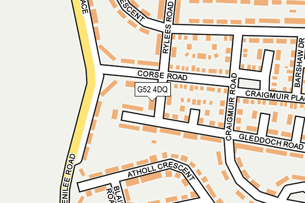 G52 4DQ map - OS OpenMap – Local (Ordnance Survey)