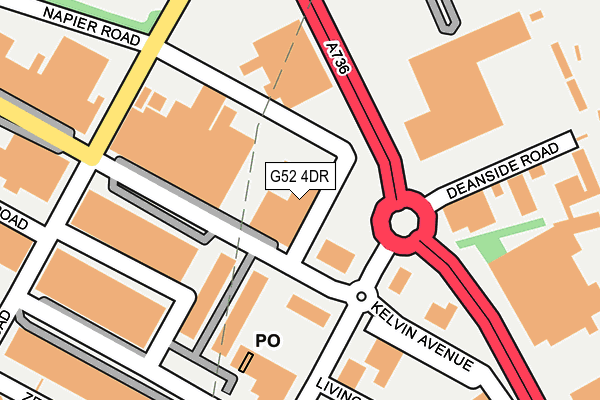 G52 4DR map - OS OpenMap – Local (Ordnance Survey)