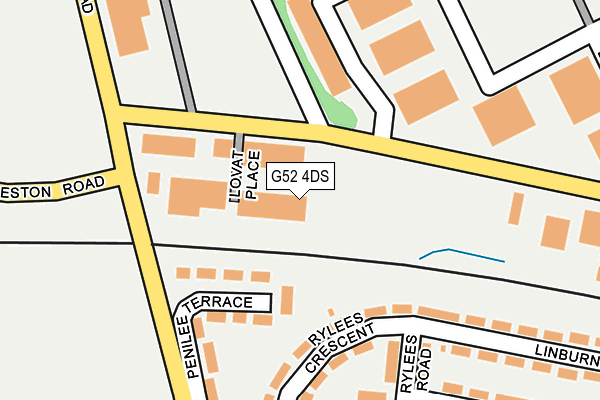 G52 4DS map - OS OpenMap – Local (Ordnance Survey)