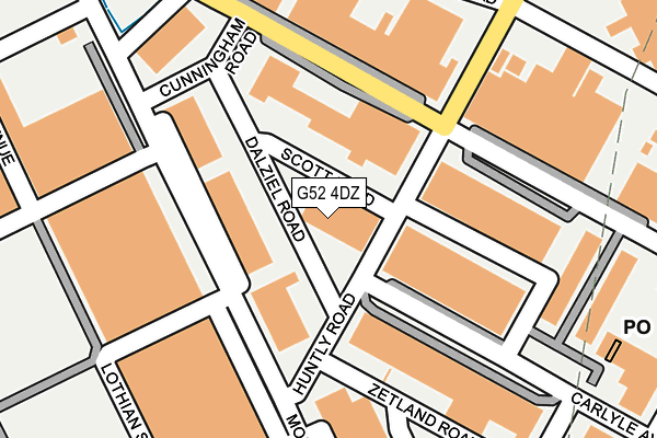 G52 4DZ map - OS OpenMap – Local (Ordnance Survey)