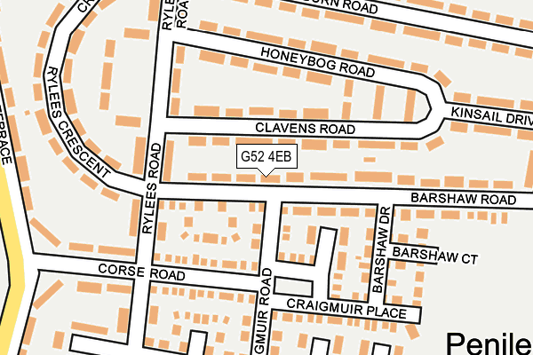 G52 4EB map - OS OpenMap – Local (Ordnance Survey)
