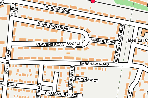 G52 4EF map - OS OpenMap – Local (Ordnance Survey)