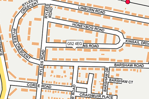 G52 4EG map - OS OpenMap – Local (Ordnance Survey)