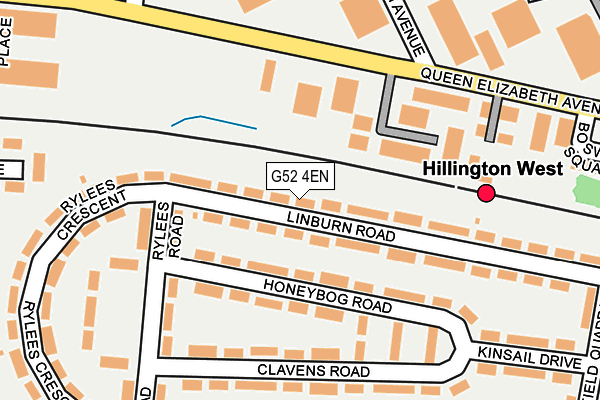 G52 4EN map - OS OpenMap – Local (Ordnance Survey)