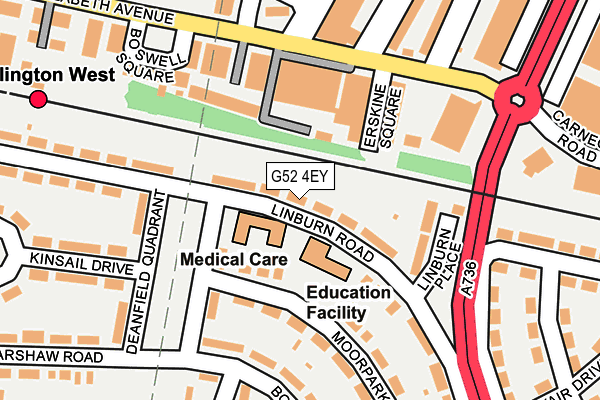G52 4EY map - OS OpenMap – Local (Ordnance Survey)