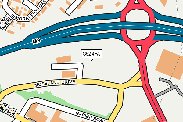 G52 4FA map - OS OpenMap – Local (Ordnance Survey)