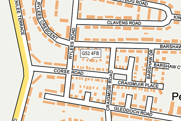 G52 4FB map - OS OpenMap – Local (Ordnance Survey)