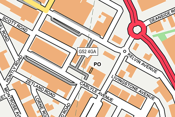 G52 4GA map - OS OpenMap – Local (Ordnance Survey)