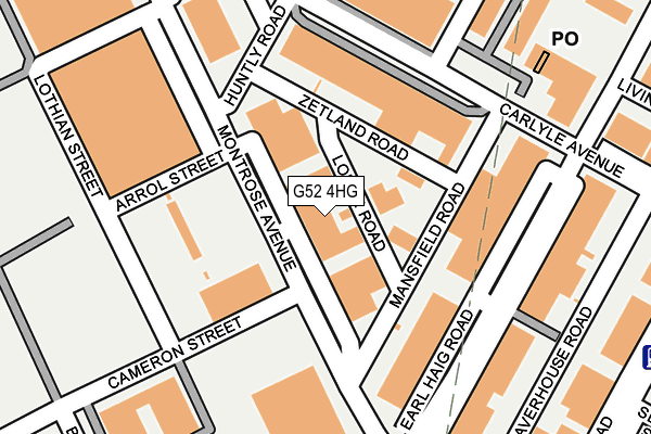 G52 4HG map - OS OpenMap – Local (Ordnance Survey)