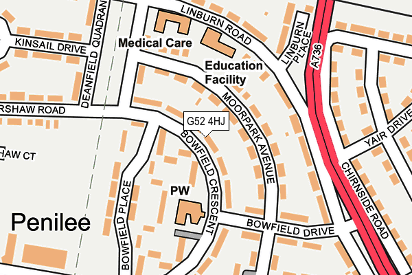 G52 4HJ map - OS OpenMap – Local (Ordnance Survey)