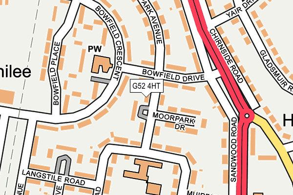 G52 4HT map - OS OpenMap – Local (Ordnance Survey)