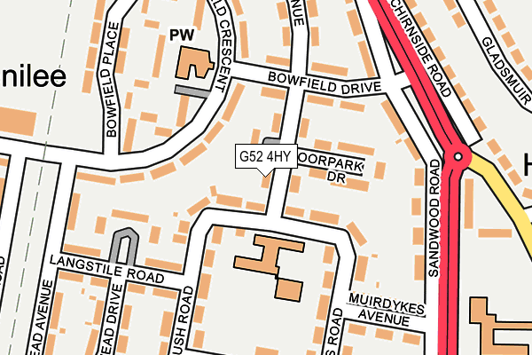 G52 4HY map - OS OpenMap – Local (Ordnance Survey)
