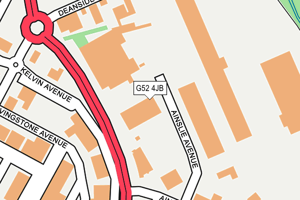G52 4JB map - OS OpenMap – Local (Ordnance Survey)