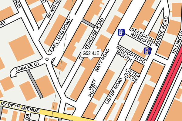 G52 4JE map - OS OpenMap – Local (Ordnance Survey)