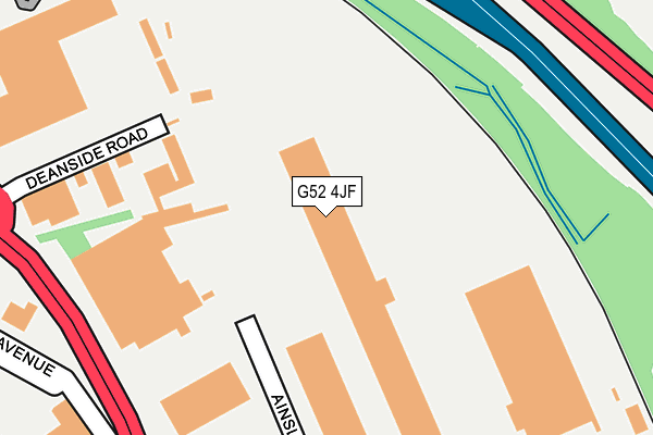G52 4JF map - OS OpenMap – Local (Ordnance Survey)