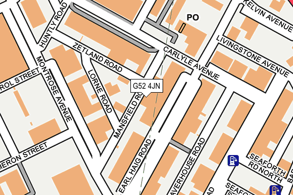 G52 4JN map - OS OpenMap – Local (Ordnance Survey)
