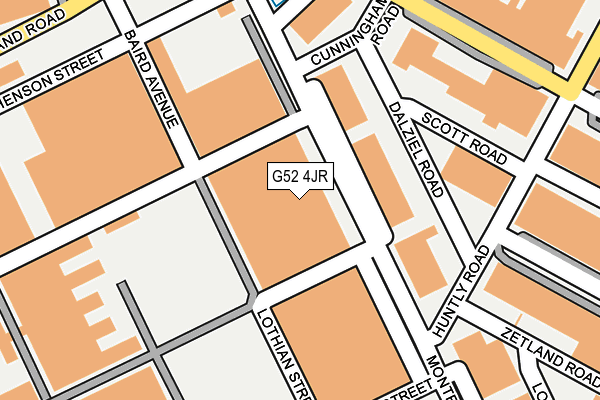G52 4JR map - OS OpenMap – Local (Ordnance Survey)