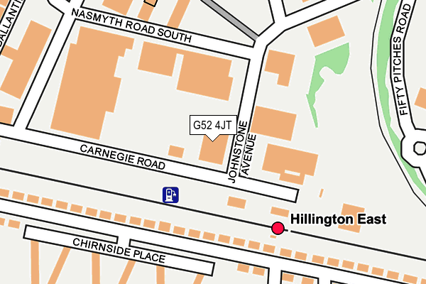 G52 4JT map - OS OpenMap – Local (Ordnance Survey)