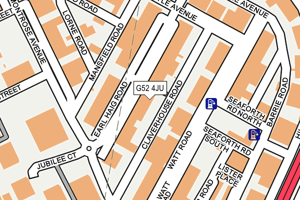 G52 4JU map - OS OpenMap – Local (Ordnance Survey)