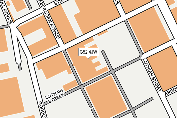 G52 4JW map - OS OpenMap – Local (Ordnance Survey)