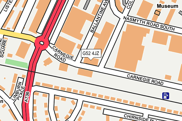 G52 4JZ map - OS OpenMap – Local (Ordnance Survey)