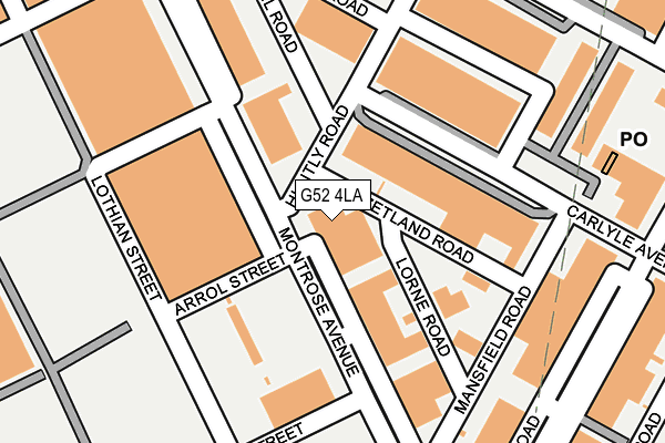 G52 4LA map - OS OpenMap – Local (Ordnance Survey)