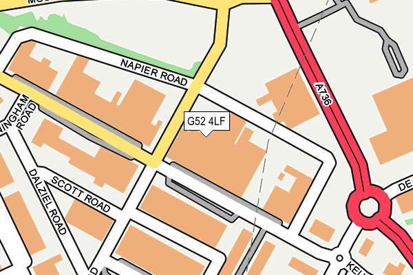 G52 4LF map - OS OpenMap – Local (Ordnance Survey)