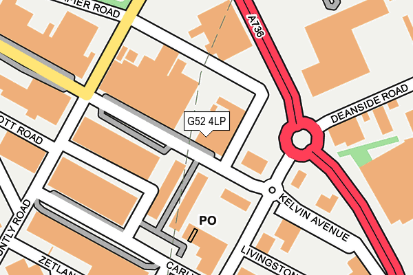 G52 4LP map - OS OpenMap – Local (Ordnance Survey)