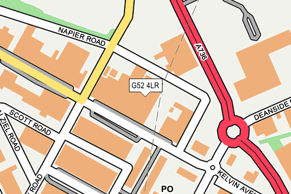 G52 4LR map - OS OpenMap – Local (Ordnance Survey)